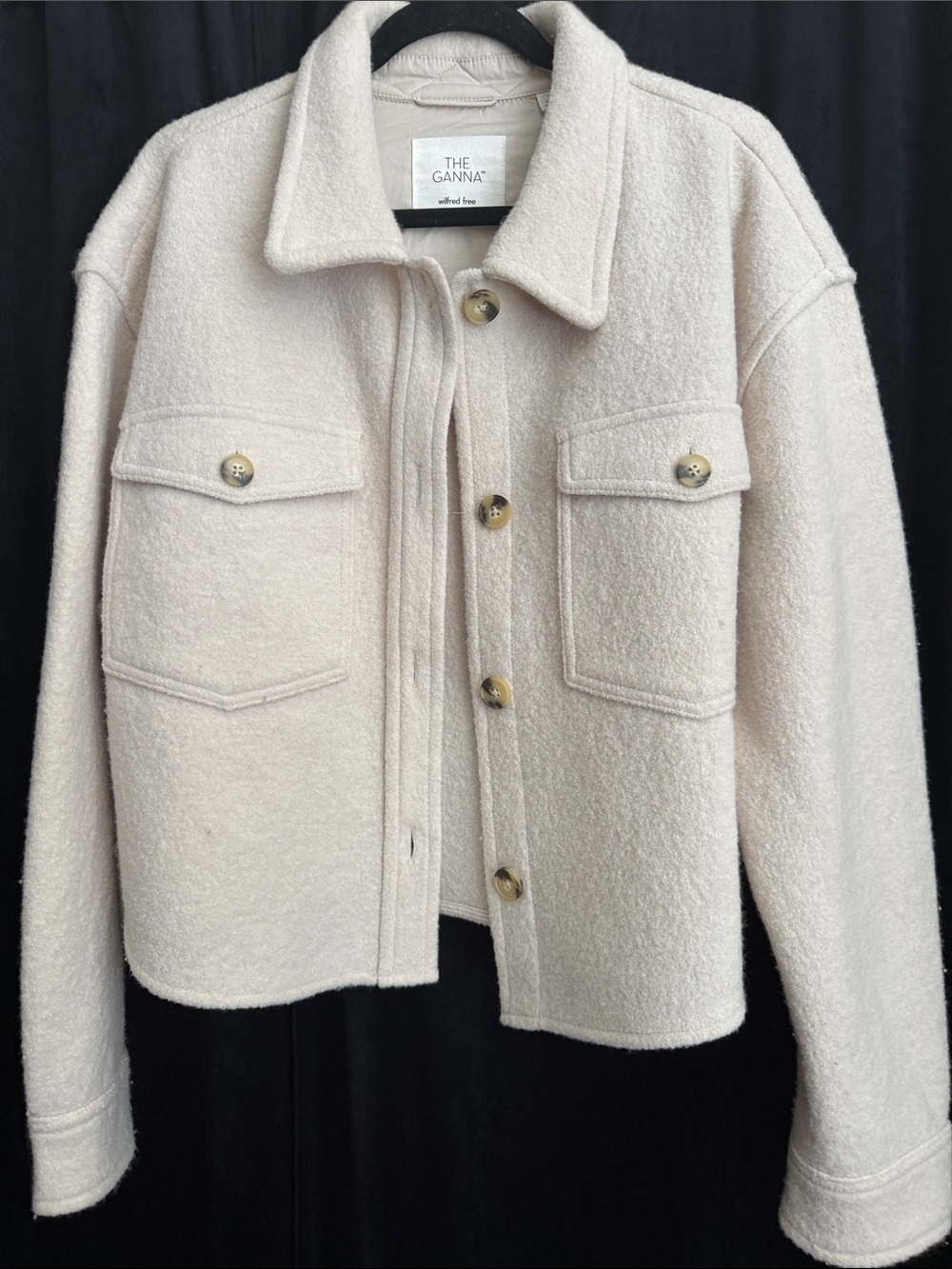 Wilfred Cream Utility Shacket Jacket